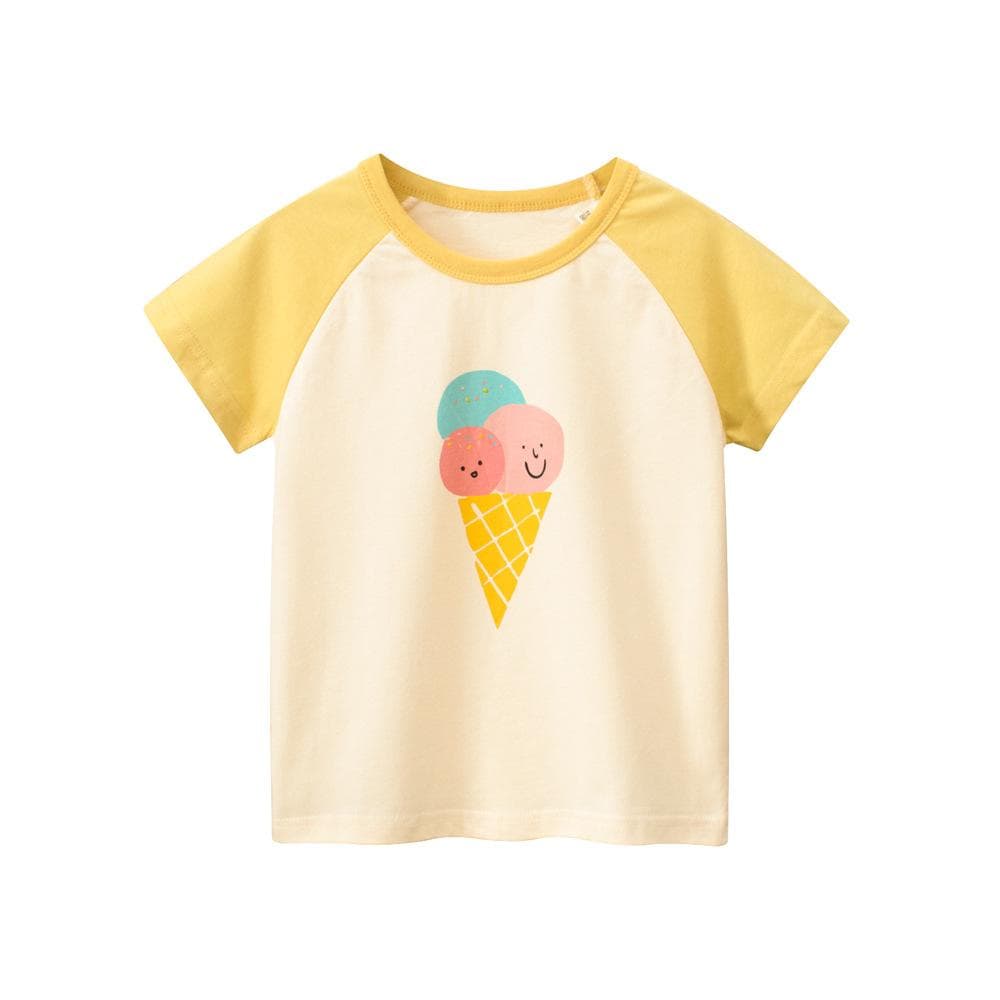 Children's Clothing Summer Children's Short-sleeved T-shirt Girls Baby Clothes 140cm