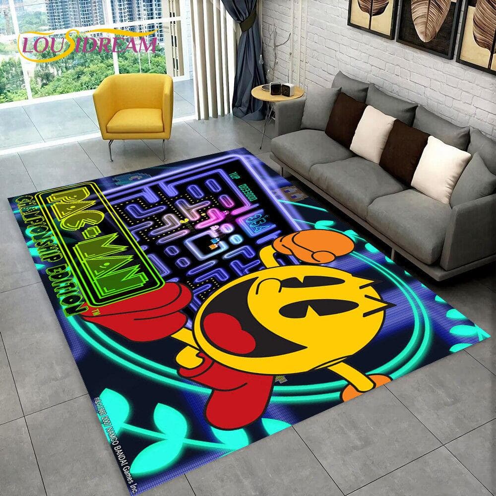 Pacman Retro Classics Game Gamer Area Rug,Carpet Rug for Home Living Room Children Bedroom Sofa Doormat Decor,Non-slip Floor Mat 40cm x 60cm