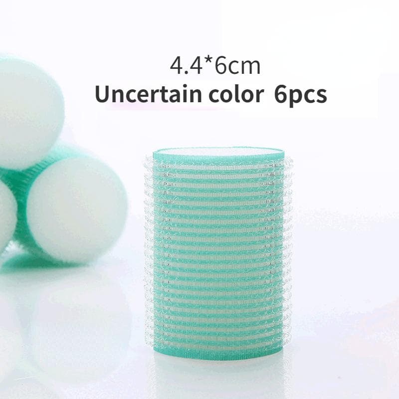 6Pc Sponge Hair Roller Set Self Grip No Heat Self-adhesive Curling Hairdressing Heatless Hair Curler Classic Styling Accessories