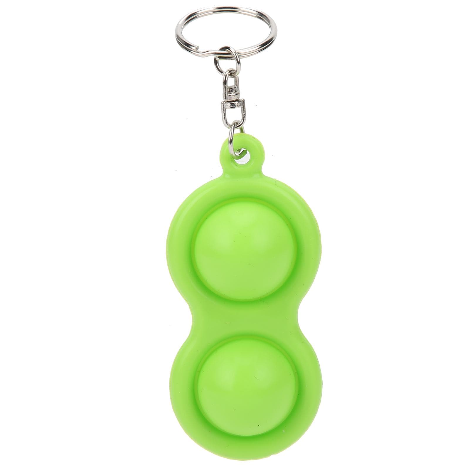 Stress Relief Keychain Push Bubble Key Ring Hand Sensory Puzzle Toy Silicone for Students Adults