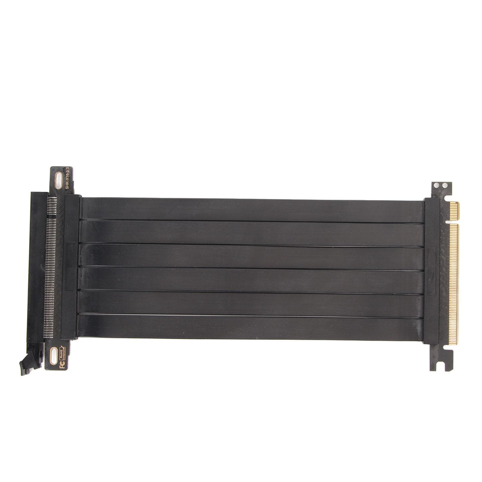 PCIE 3.0 X16 Extender Riser Cable High Shielding Property 180 Degree Flexible PCIE 3.0 Extension 20cm / 7.9in black