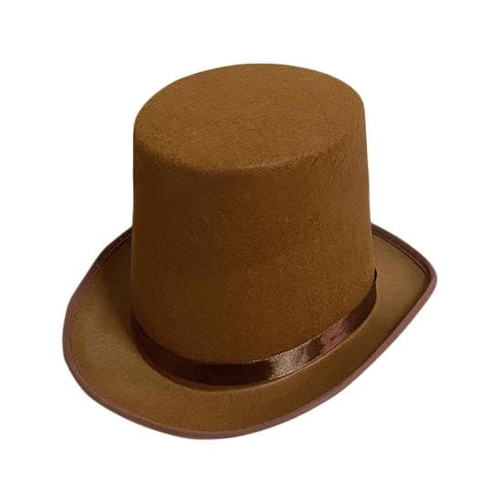 Yousheng High Top Hat Magician High Hat British Black Jazz Topper Hat Male And Female Court Gentleman Flat Felt Hat for Performances Role Play coffee