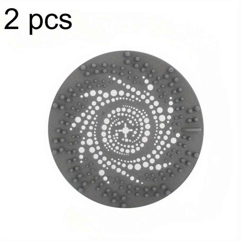 2pcs Silicone Drain Filters | Hair Catcher for Household Showers and Sinks, Suitable for Kitchen and Bathroom Use