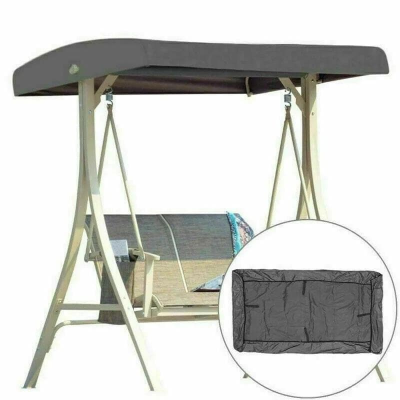 Replacement Canopy for Swing Seat 3 Seater Sizes Garden Hammock Cover Outdoor Hanging Chair Swing Seat Covers grey