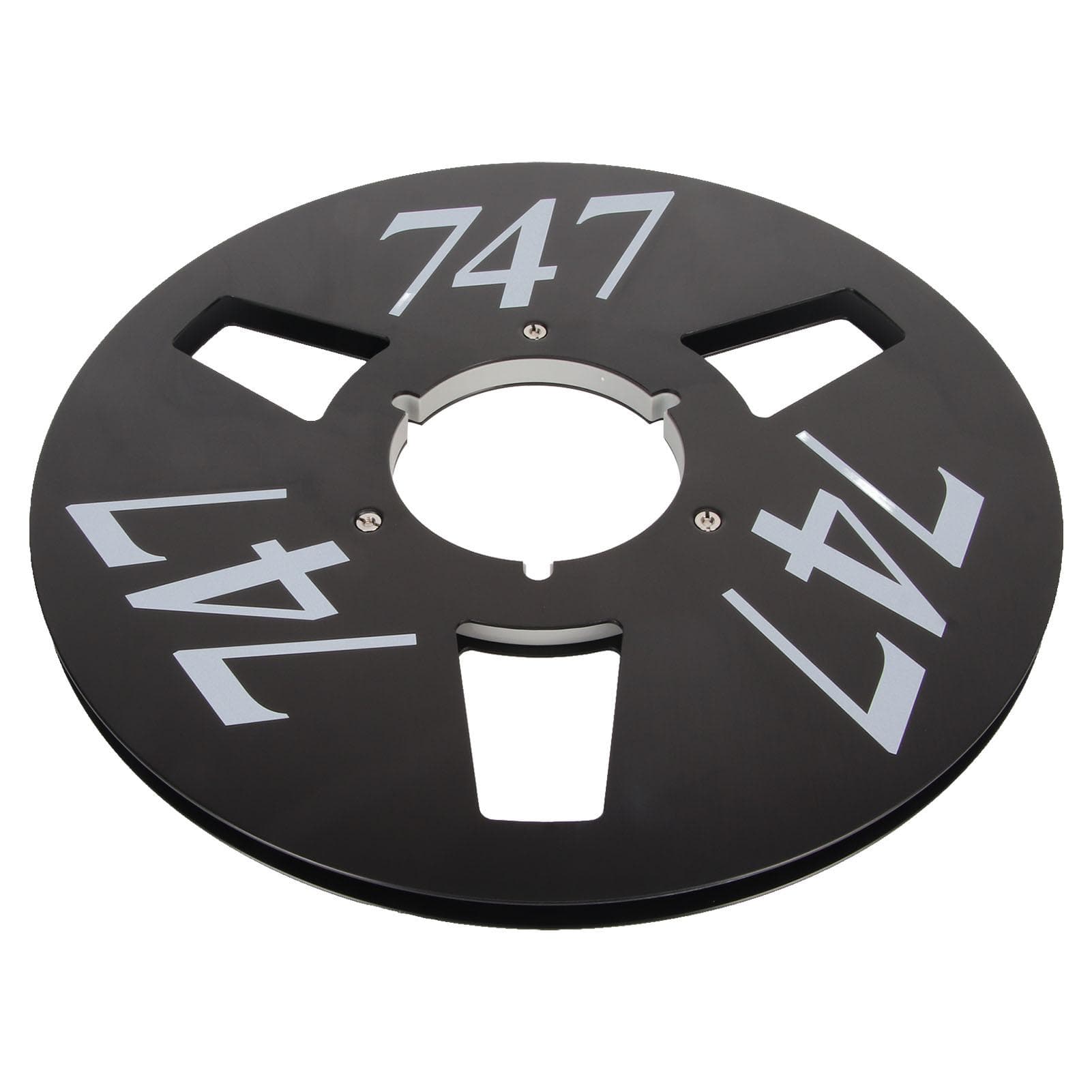 14 10 Inch Empty Tape Reel 3 Hole Aluminum Alloy Universal Open Reel Sound Tape Empty Reel Opening black