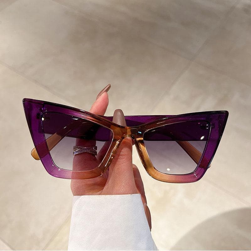 New Cat Eye Sunglasses Women Vintage Luxury Designer UV400 Protection Fashion Sun Glasses Female Gafas De Sol As shown in the figu