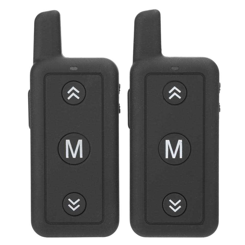 2PCS Mini Walkie Talkie 1W 400‑480 MHz Radio Transceiver Earpiece Ear Hook Earphones
