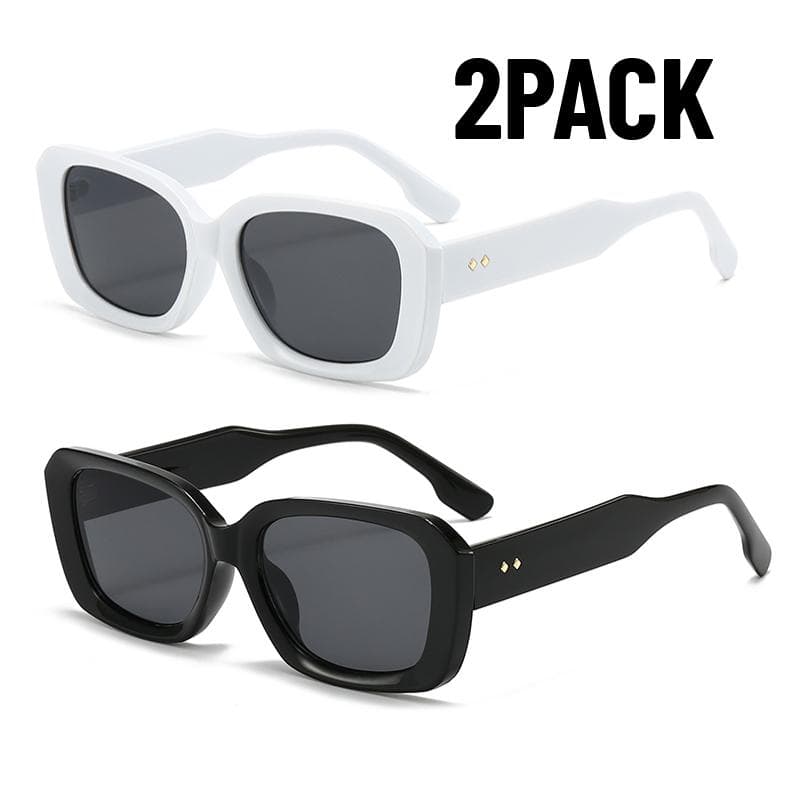 New 2PACK Small Sunglasses Women Men Trendy Vintage Square Sun Glasses UV400 Outdoor Hip Hop Designer Eyewear