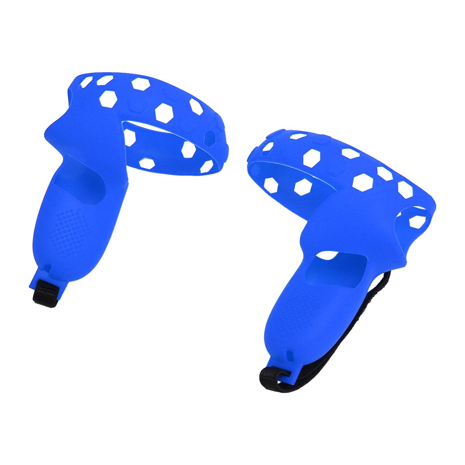 Controller Grip Cover Silicone VR Handle Protective Sleeve Anti Throw Grip Cover Protector with blue