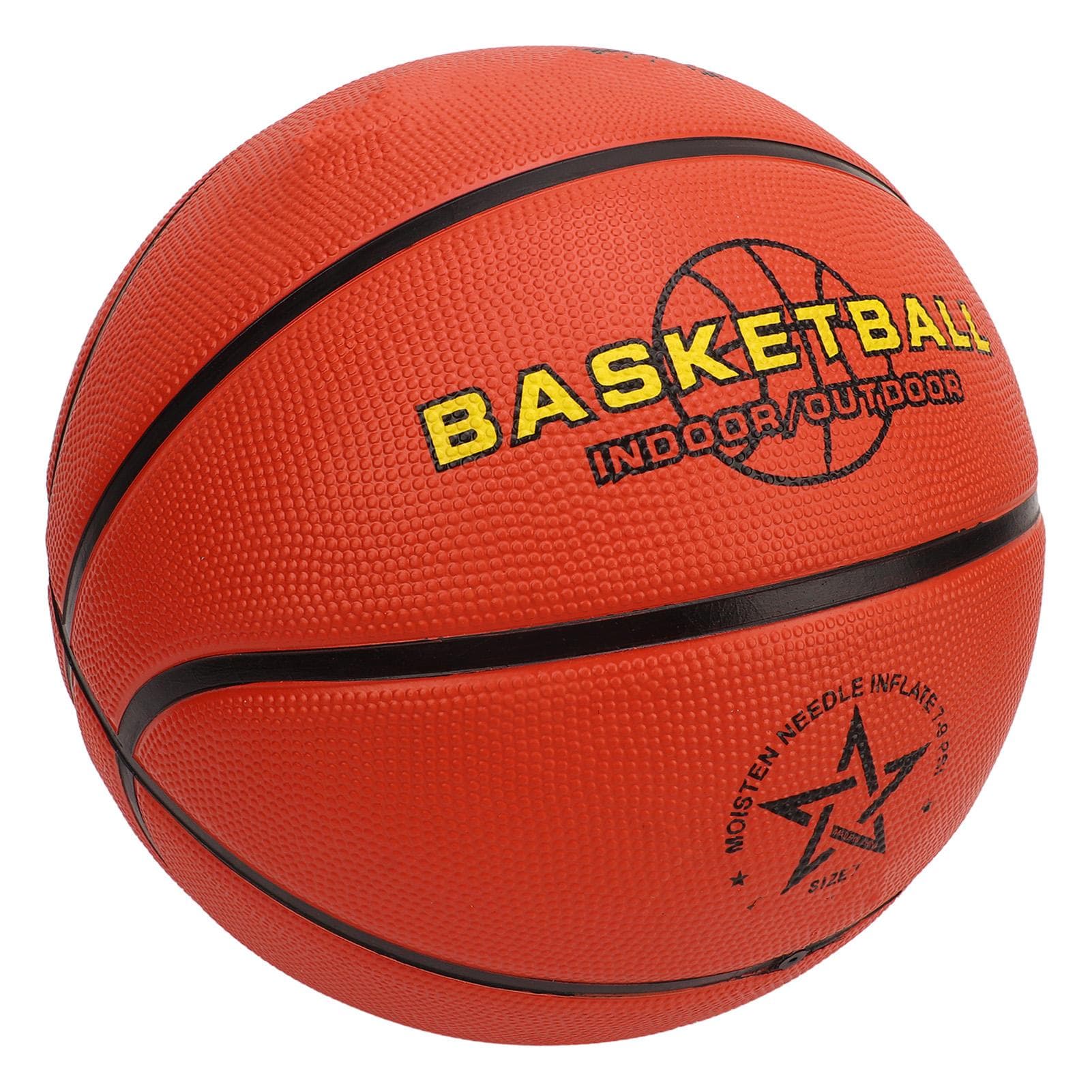Indoor Outdoor Basketballs Rubber Basketball Size 7 Sweat Resistant Grip Youth Competition Training