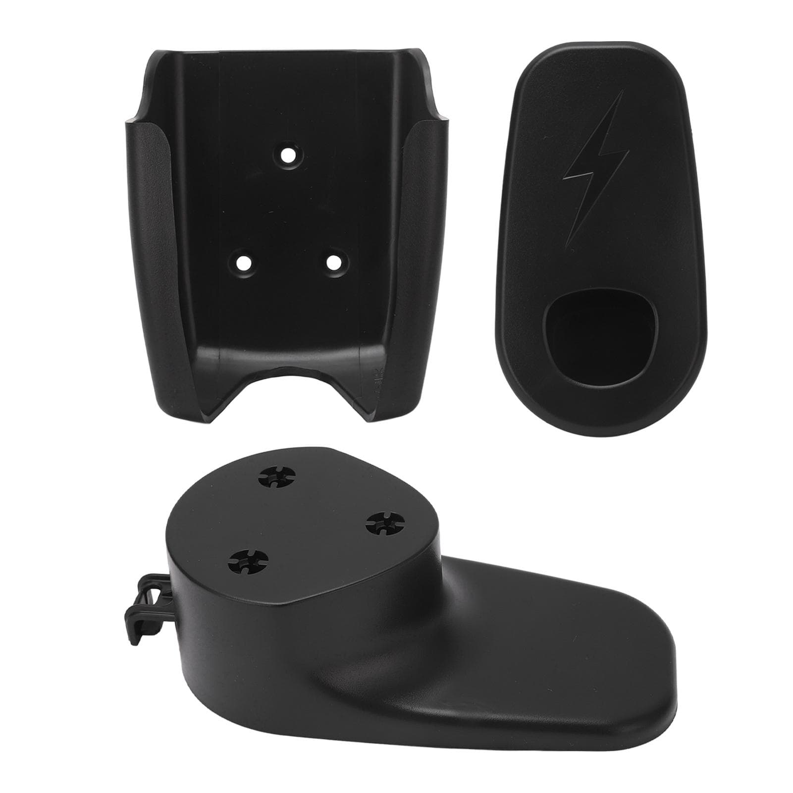 Car Charging Cable Holder with Chassis Bracket Black Wall Mounted Replacement for Tesla Model 3 Y