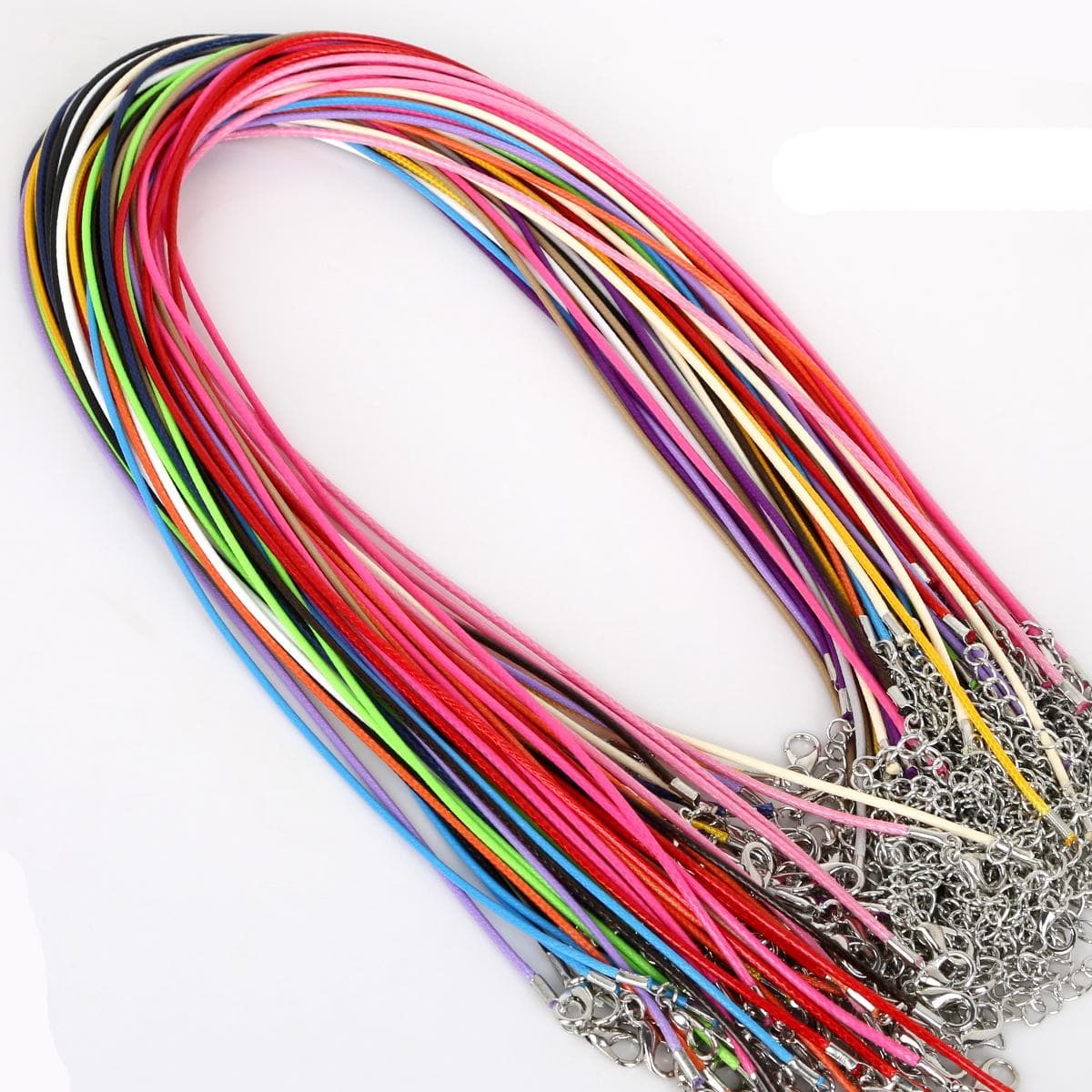PU Leather Cord String Lobster Rope For DIY Necklaces & Pendant Handmade Charms Findings 1.5mm x 45cm 10pcs multicolour