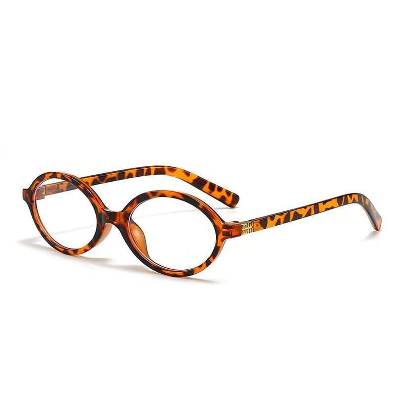 Fashion Sexy Oval Sunglasses Women Luxury Small Frame Retro Vintage Leopard Elegant Glasses