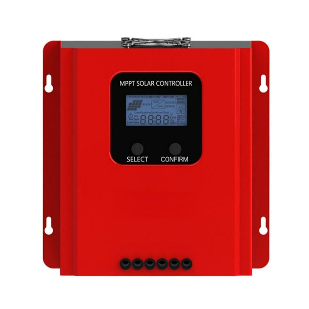 60A MPPT Solar Charge Controller 12V/24V/36V/48V Auto Recognition Solar Charge Regulator with LCD 60A red