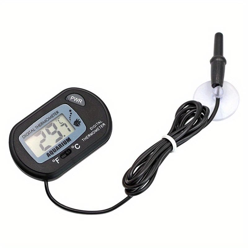 Fish Tank LCD Digital Aquarium Thermometer Temperature Water Meter Aquarium Temp Detector Fish Alarm Pet Supplies Tool Aquatic black