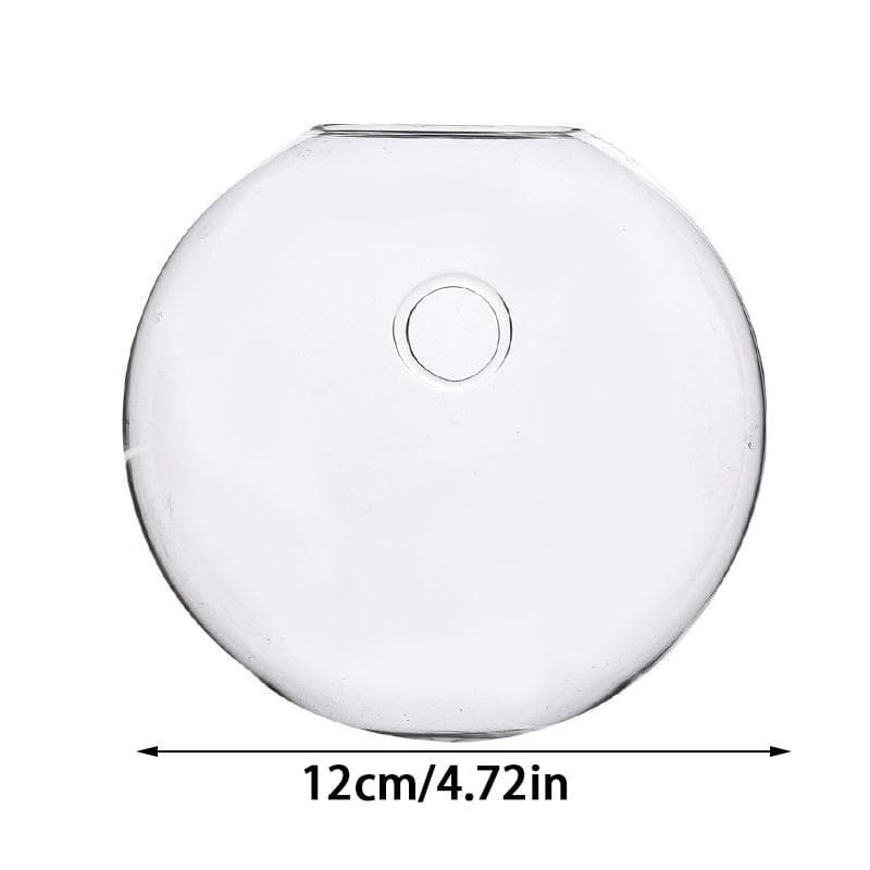 Office Vase Wall Hanging Glass Wall Decoration Hydroponics Semi-Circular 12CM