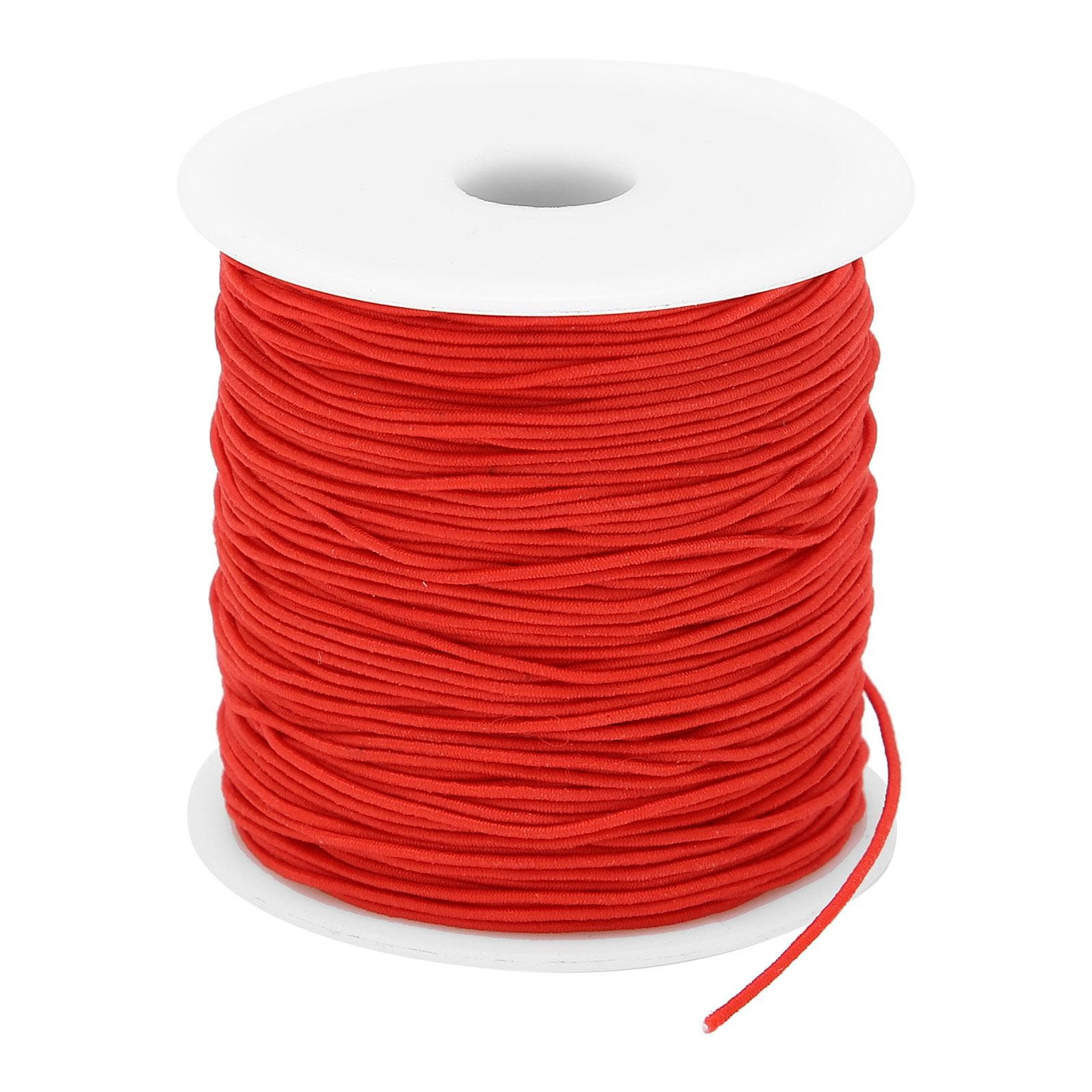 1mm X 100m Sewing Clothes Making Elastic Thread Elastic Cord DIY Beads String Rope Red
