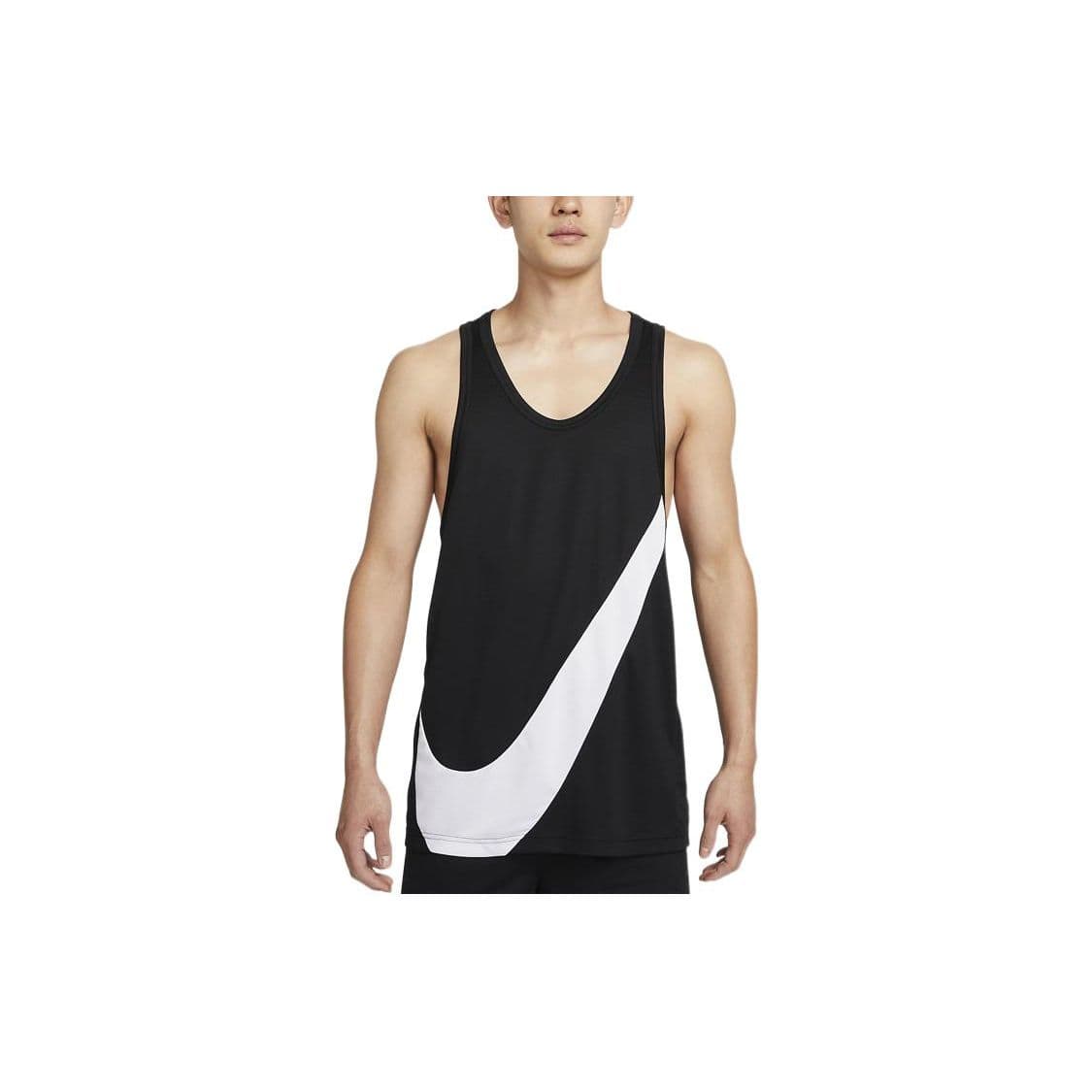 Nike Big Swoosh Quick-Dry Breathable Basketball Tank Top Men Tops Black DH7133-013 M