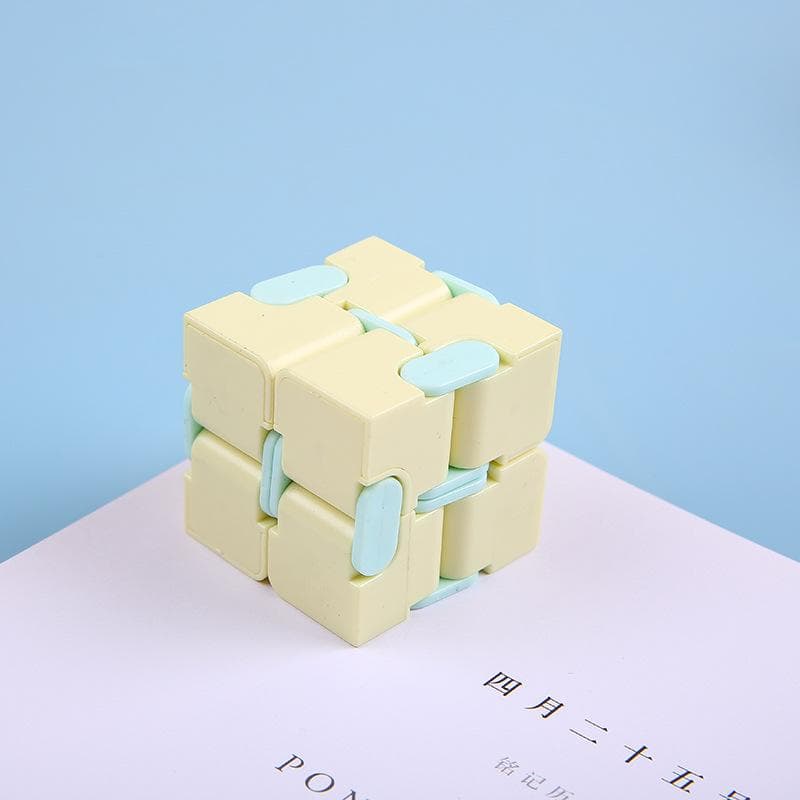 Cross-border Flip Pocket Dice Rubik s Cube Creative Finger Rubik s Cube Decompression Vent Variety yellow