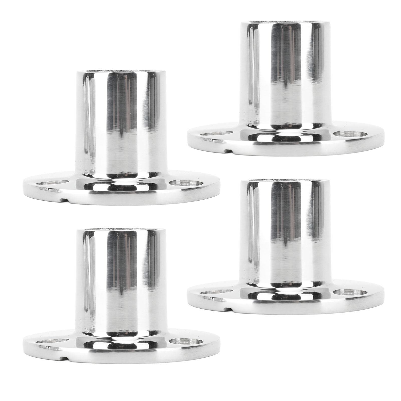 4 Pcs Hand Rail Round Base 1 Inch 316 Stainless Steel Corrosion Resistance Hand Railing Fitting for