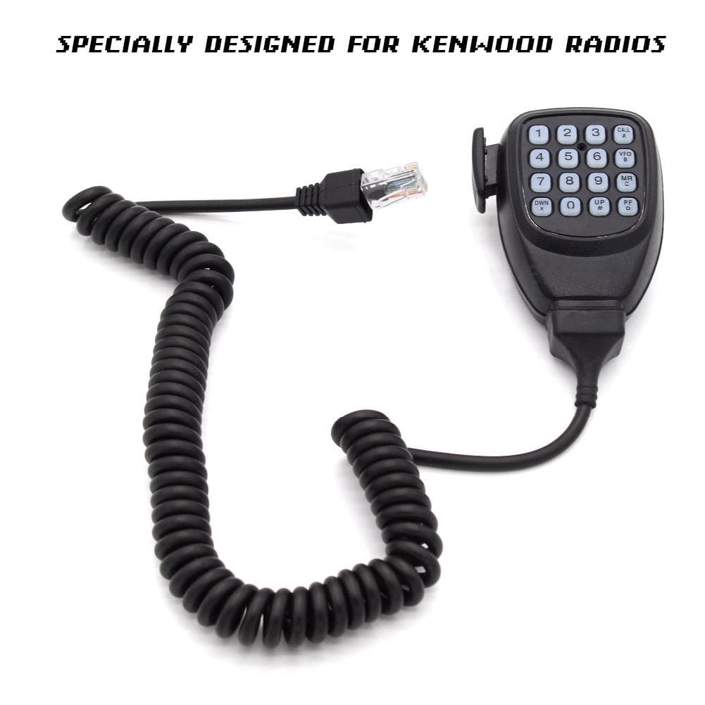 8 Pin 50cm Mic Microphone Cable Wire Cord for Kenwood Radio Black