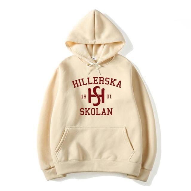 Young Royals Hillerska Skolan Hoodie Hillerska Skolan Unisex Hooded Sweatshirt Graphic Hoodies Long Sleeve Pullover Tv Show Tops XL khaki
