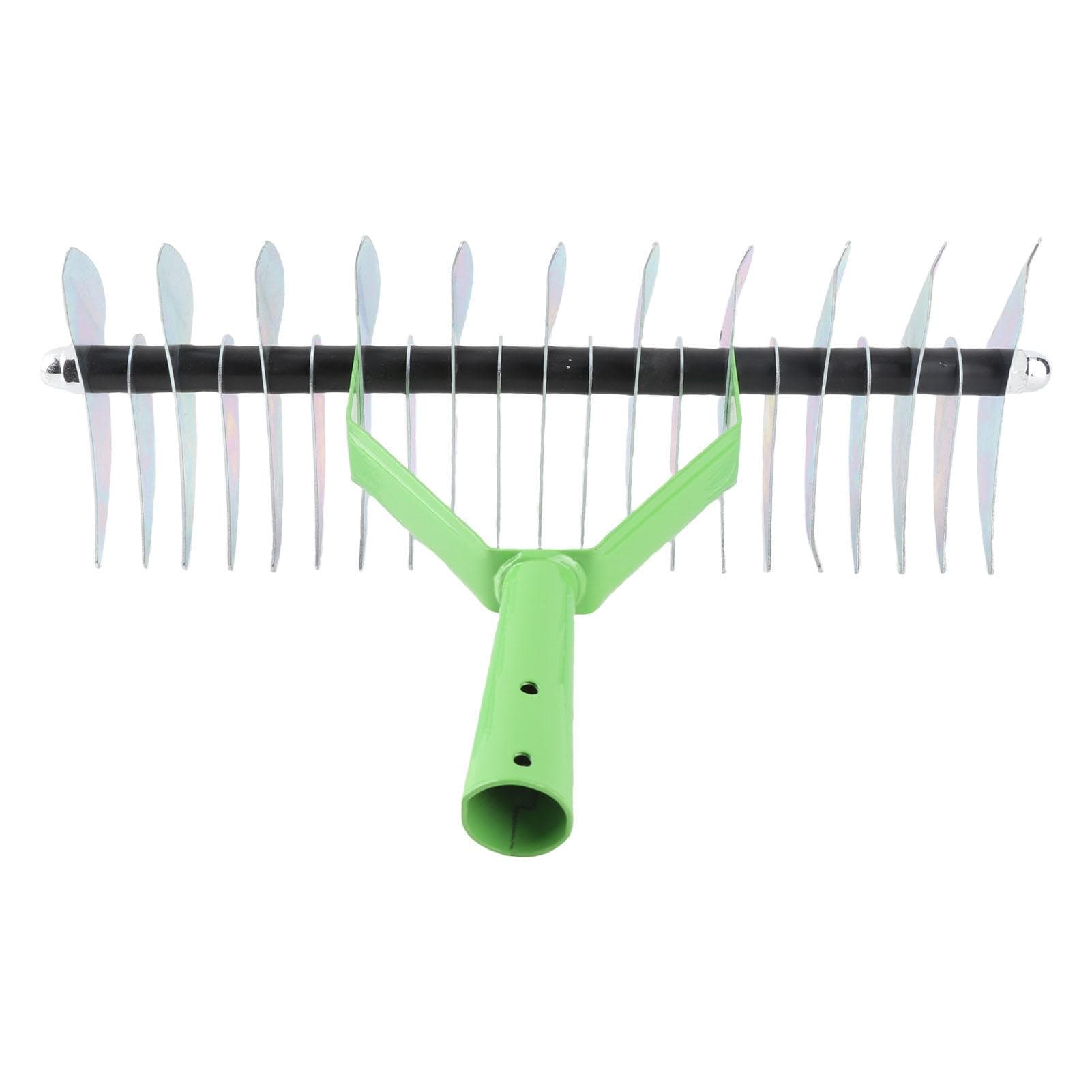 Thatch Rake Stainless Steel Curved Tip Teeth Lawn Rake for Leaves Garden Supplies