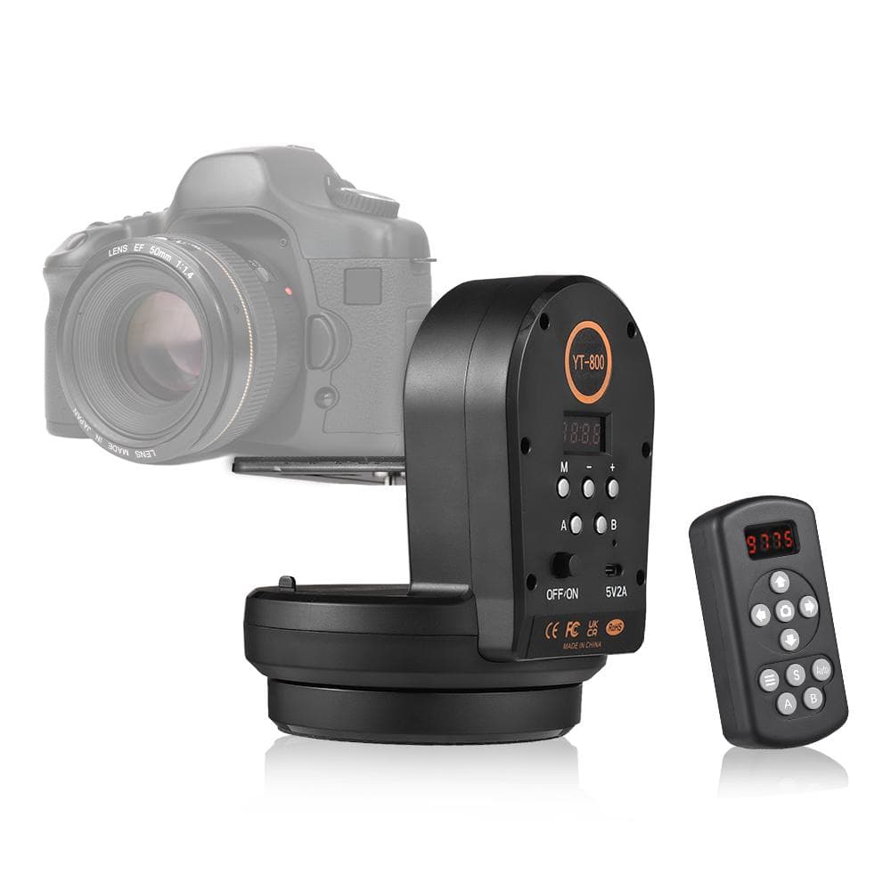 Motorized Pan Tilt Head 2-axis Panoramic Head Electric PTZ Ball Head 1kg/2.2lbs Load Capacity 7 black