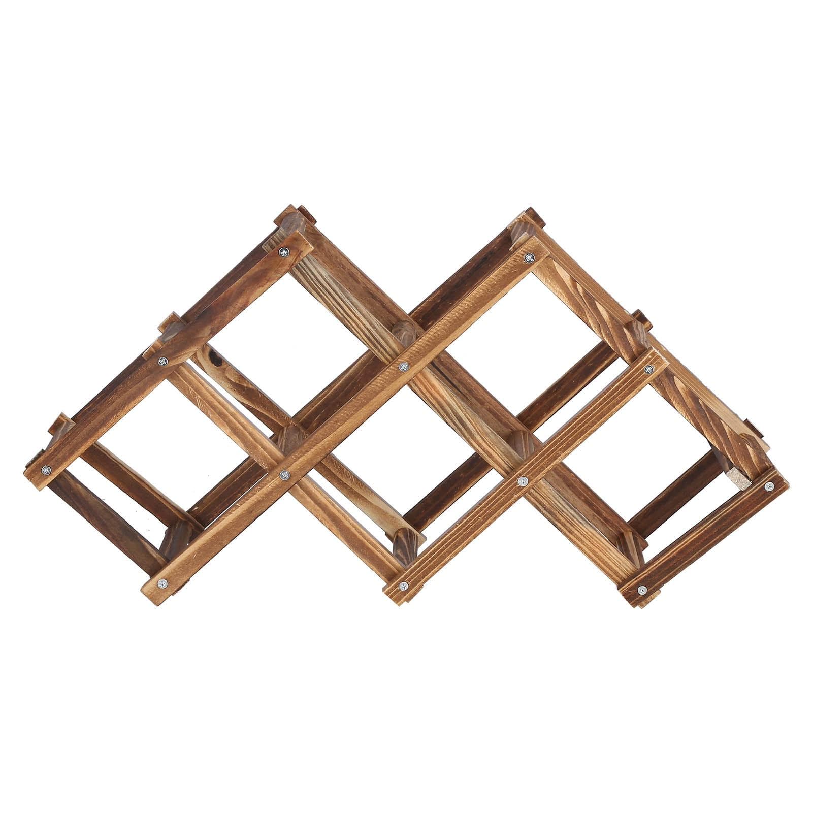 Foldable Wine Cabinet Pine Durable Elegant Simple Wine Rack Cabinet for Home Hotel OfficeRoast