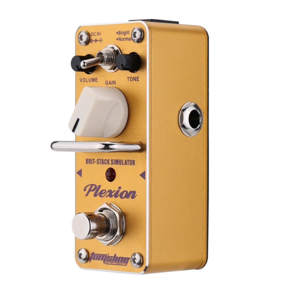 AROMA APN-3 Plexion Brit-stack Simulator Electric Guitar Effect Pedal Mini Single Effect with True Bypass golden/white