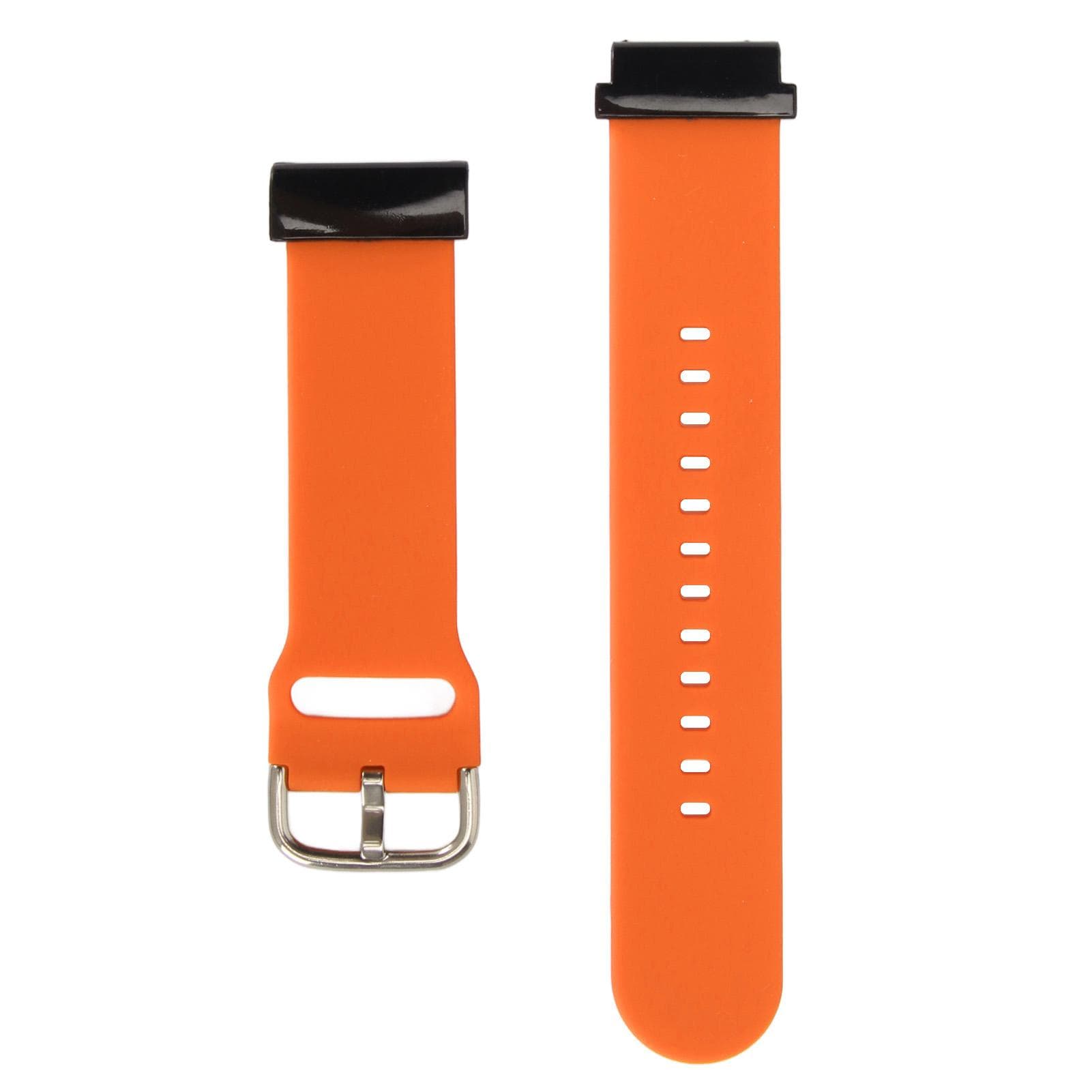 26mm Silicone Watch Strap Flexible Adjusted Replacement Wristband Strap for Fenix 7X 6X 5X Orange orange