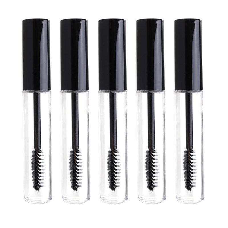 2/5/8/10Pcs Empty Mascara Tubes Makeup Packaging Cosmetic Sample Container Refillable Plastic Bottle with Eyelash Brushes Stick 5PCS