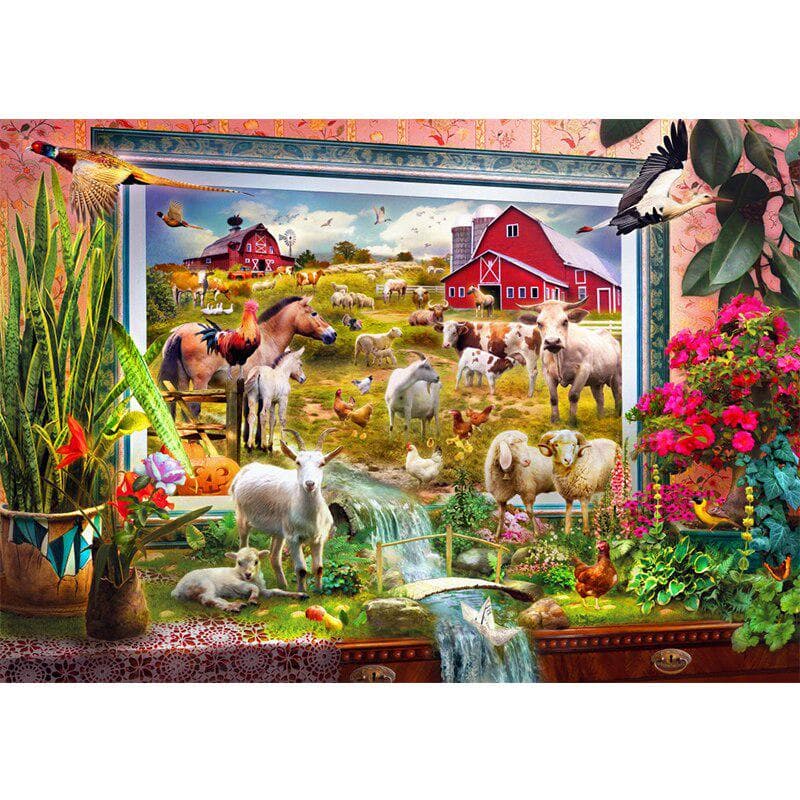 5D Diamond Painting landscape Diamond Embroidery Animals on the farm 20X30CM