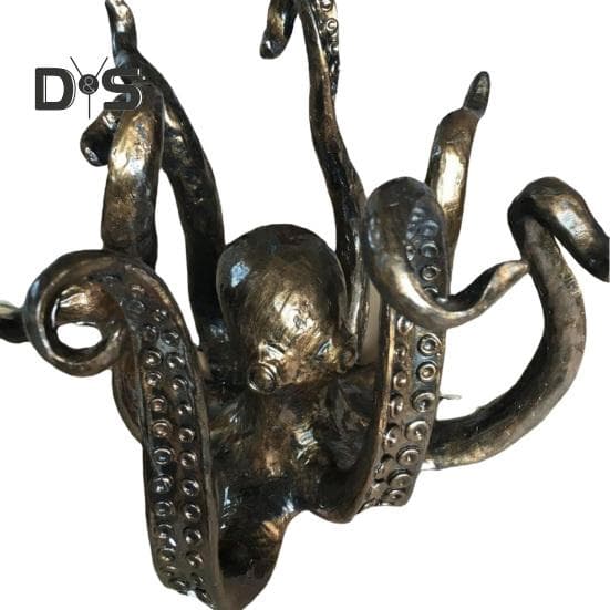 Vintage Octopus Mug Holder Resin Sea Animal Figurine Kitchen Countertop Coffee Cup Organizer Hanger Stand Rack Indoor Outdoor Decoration bronze/coffee
