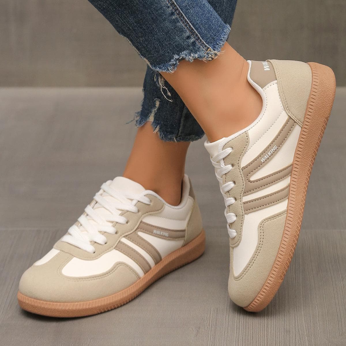Handball Spezial Pure Original German Training Shoes Retro Casual Leopard Versatile Sports Couples Board Shoes 36 beige