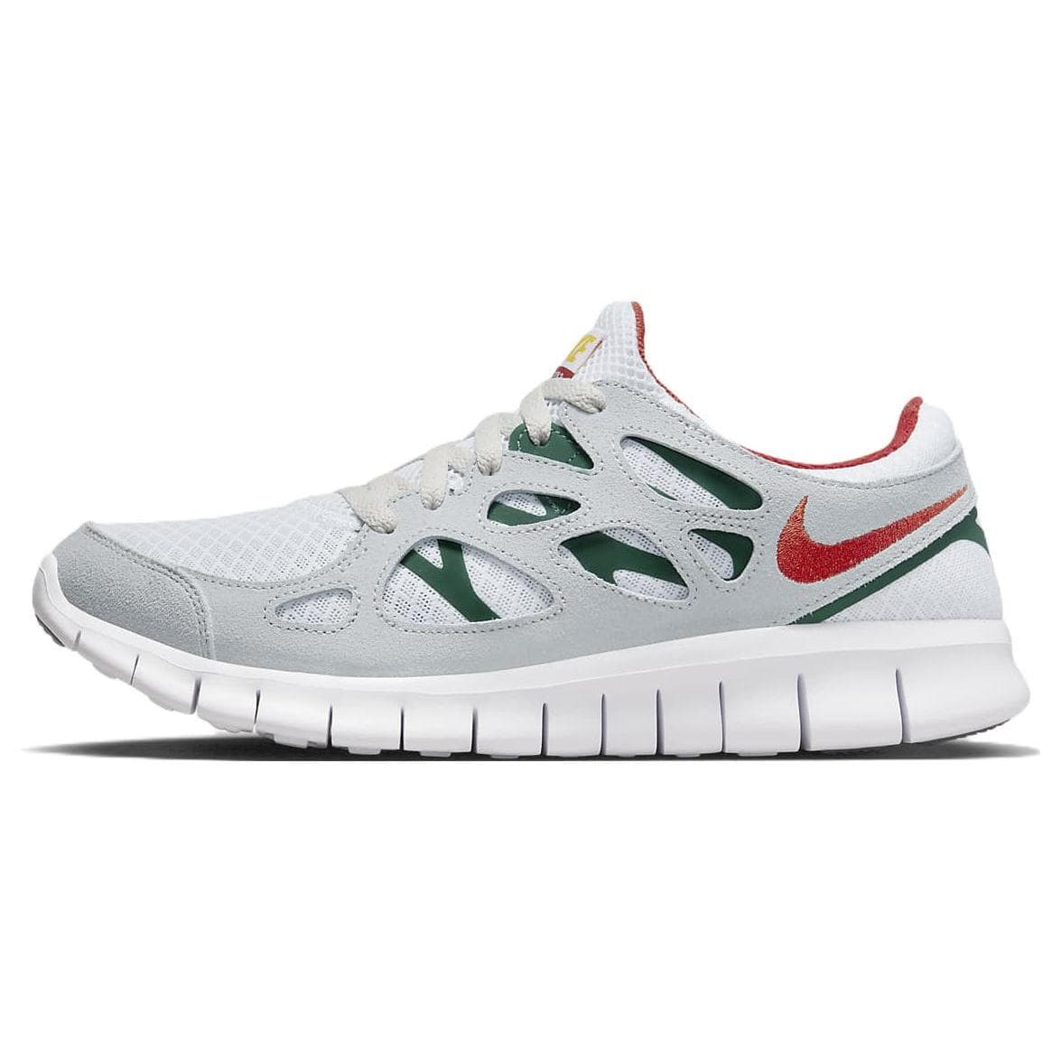 Nike Free Run 2 Grey Cinnabar Gorge Green 537732-102 40.5
