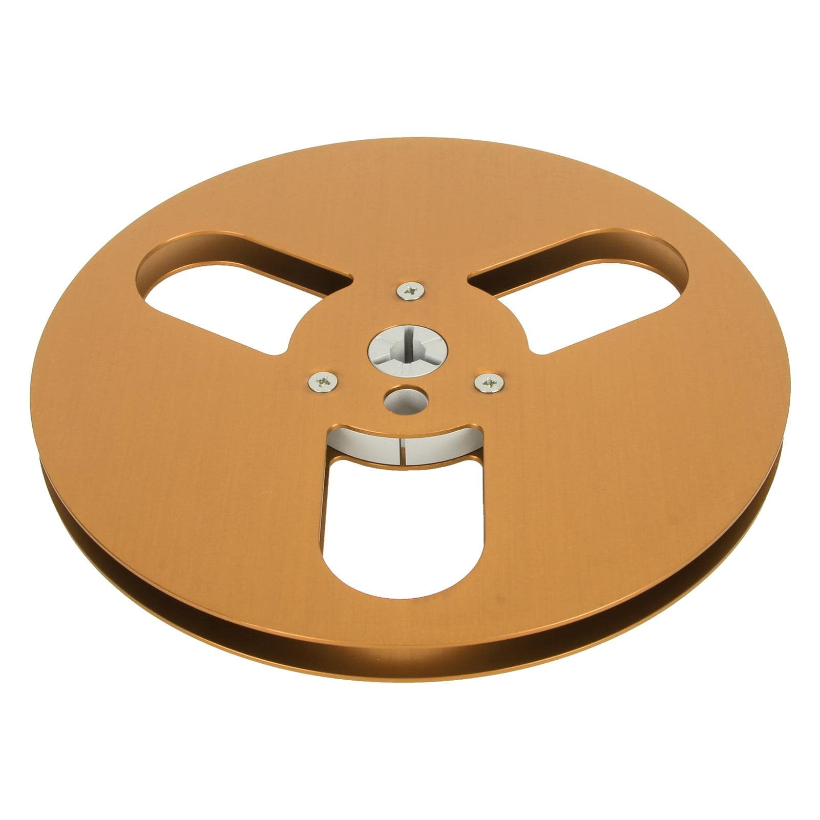 14 7 Inch Empty Tape Reel Aluminum Alloy Wind Resistance 3 Holes Open Reel Sound Takeup Reel for gold