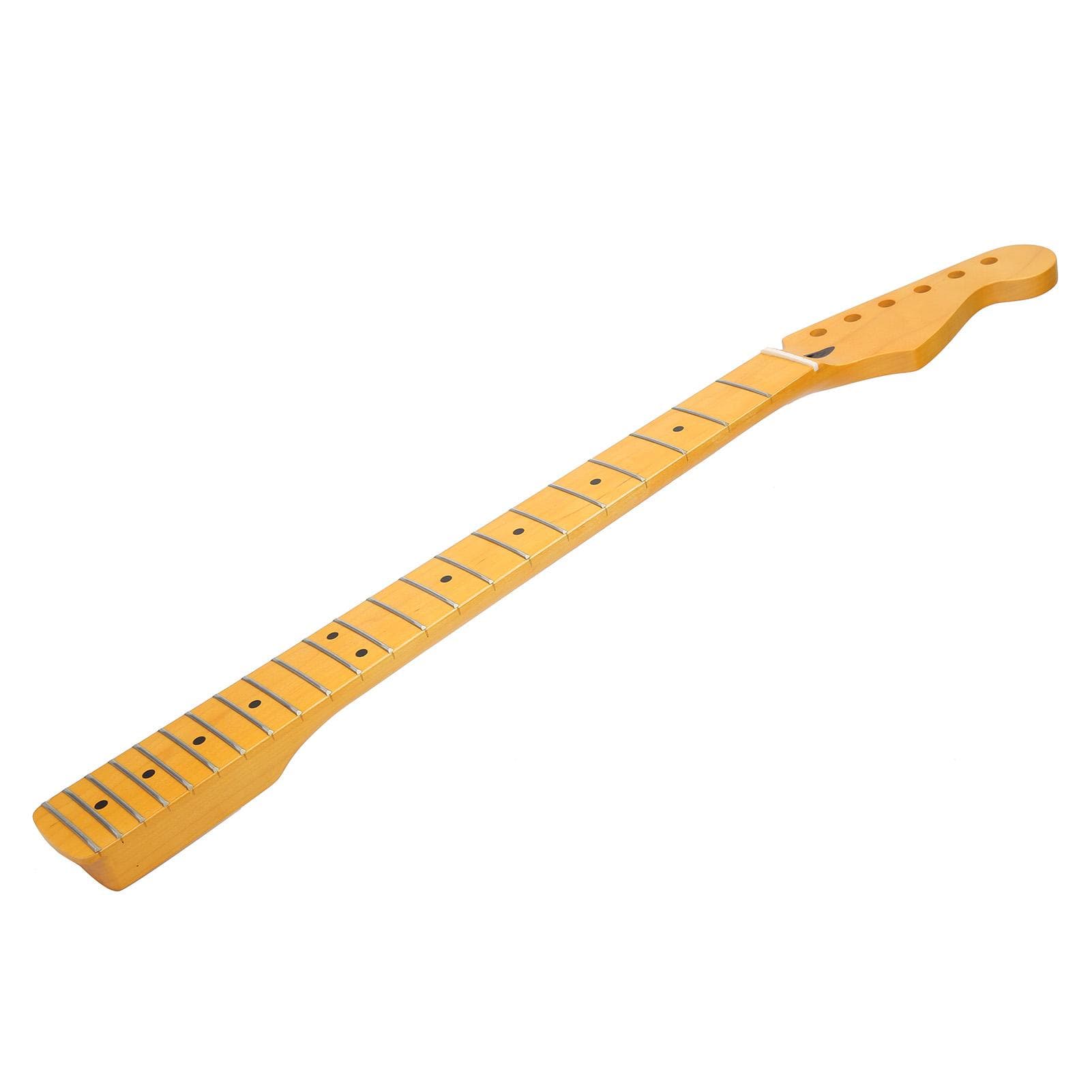 Electric Guitar Neck Canadian Maple 22 Fret Musical Instrument Accessories Matte Yellow