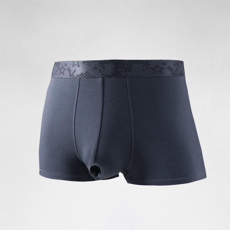 Men's Foreskin Separation Boxer Shorts with Scrotum Support - Comfortable and Durable Four-Corner Design. 3XL gray