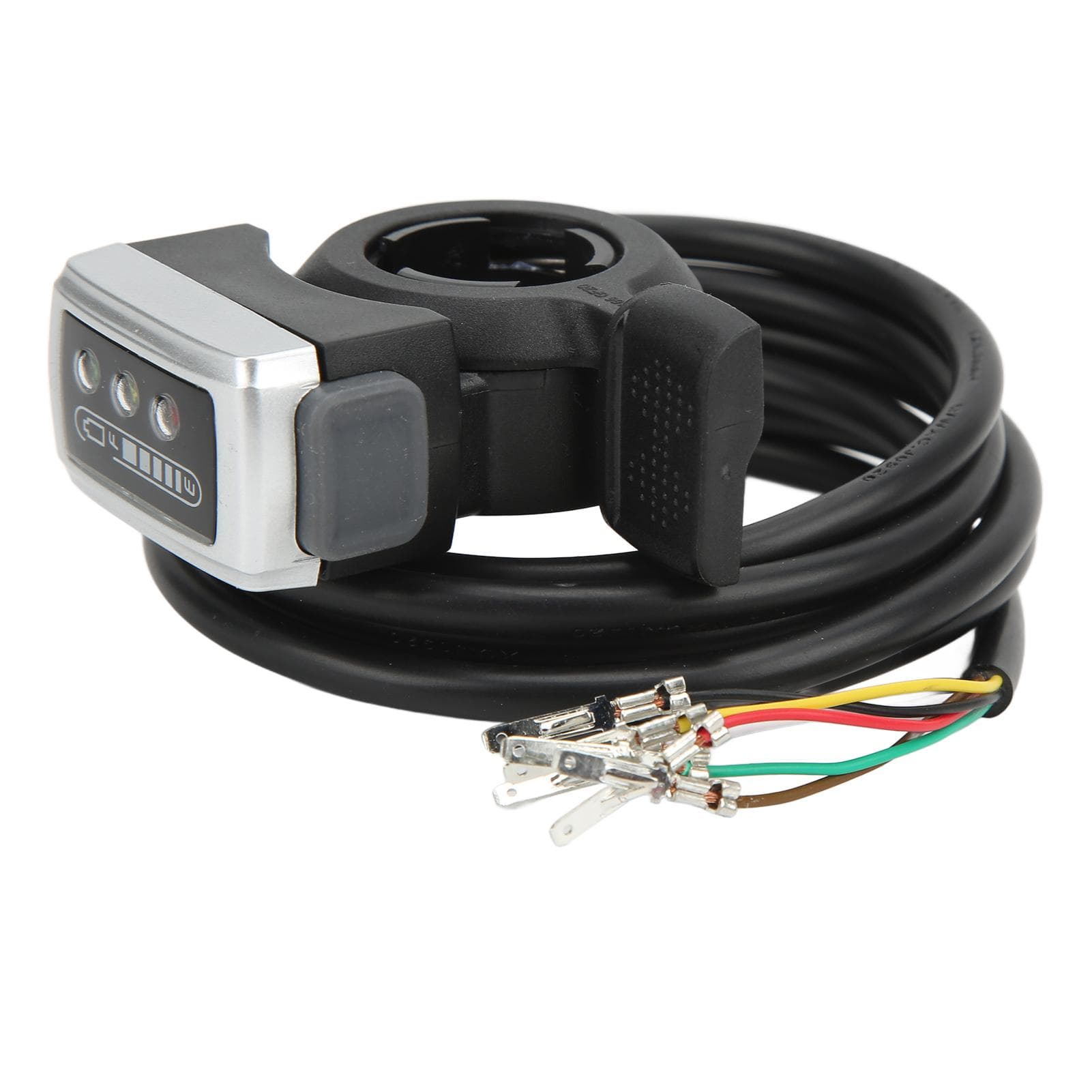 6 Wire Thumb Throttle with ONOFF Switch Battery Indicator 22mm Aperture for Electric Bike