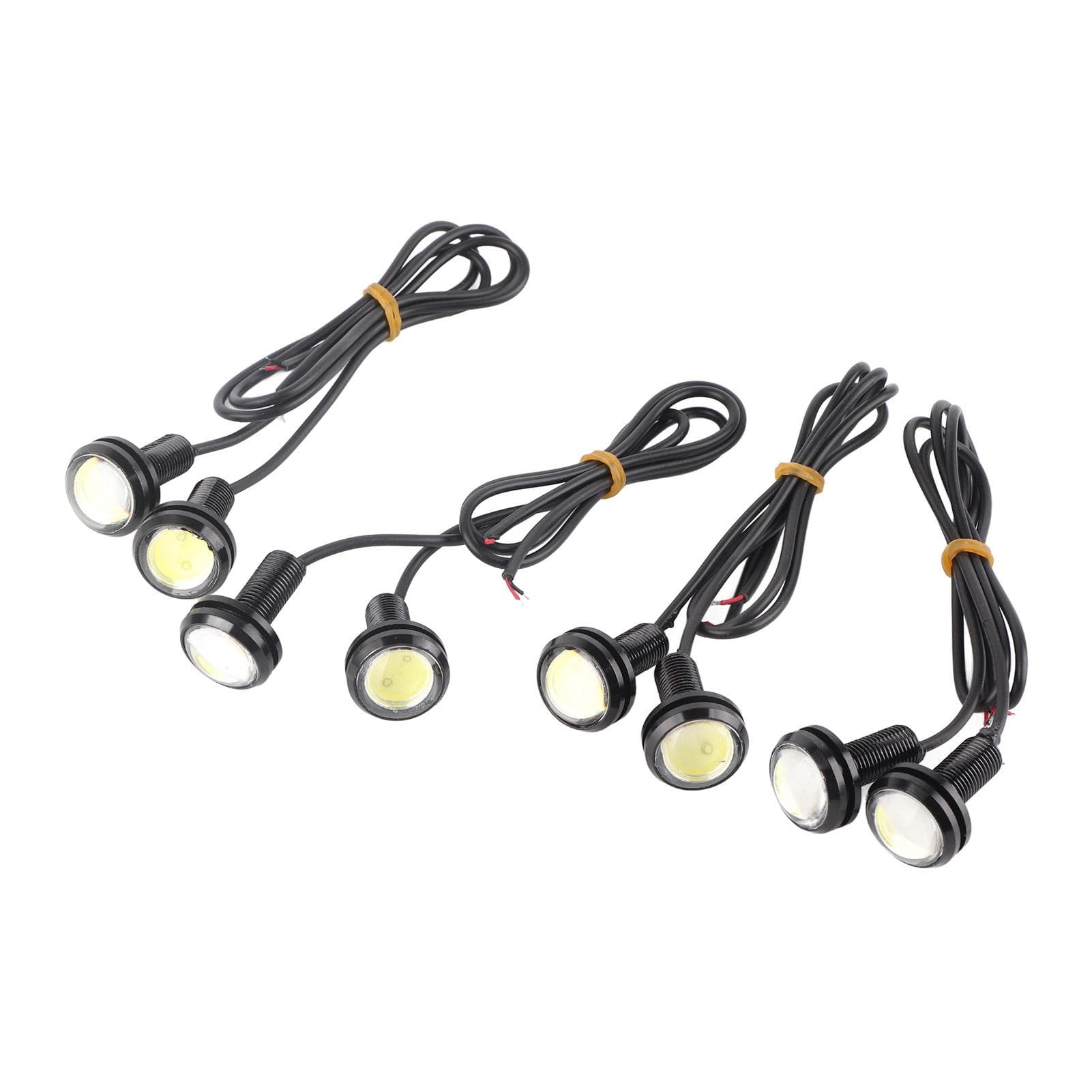 8Pcs Eagle LED Lights White 23mm 12V Aluminium Alloy Waterproof Dustproof LED Car Lights for