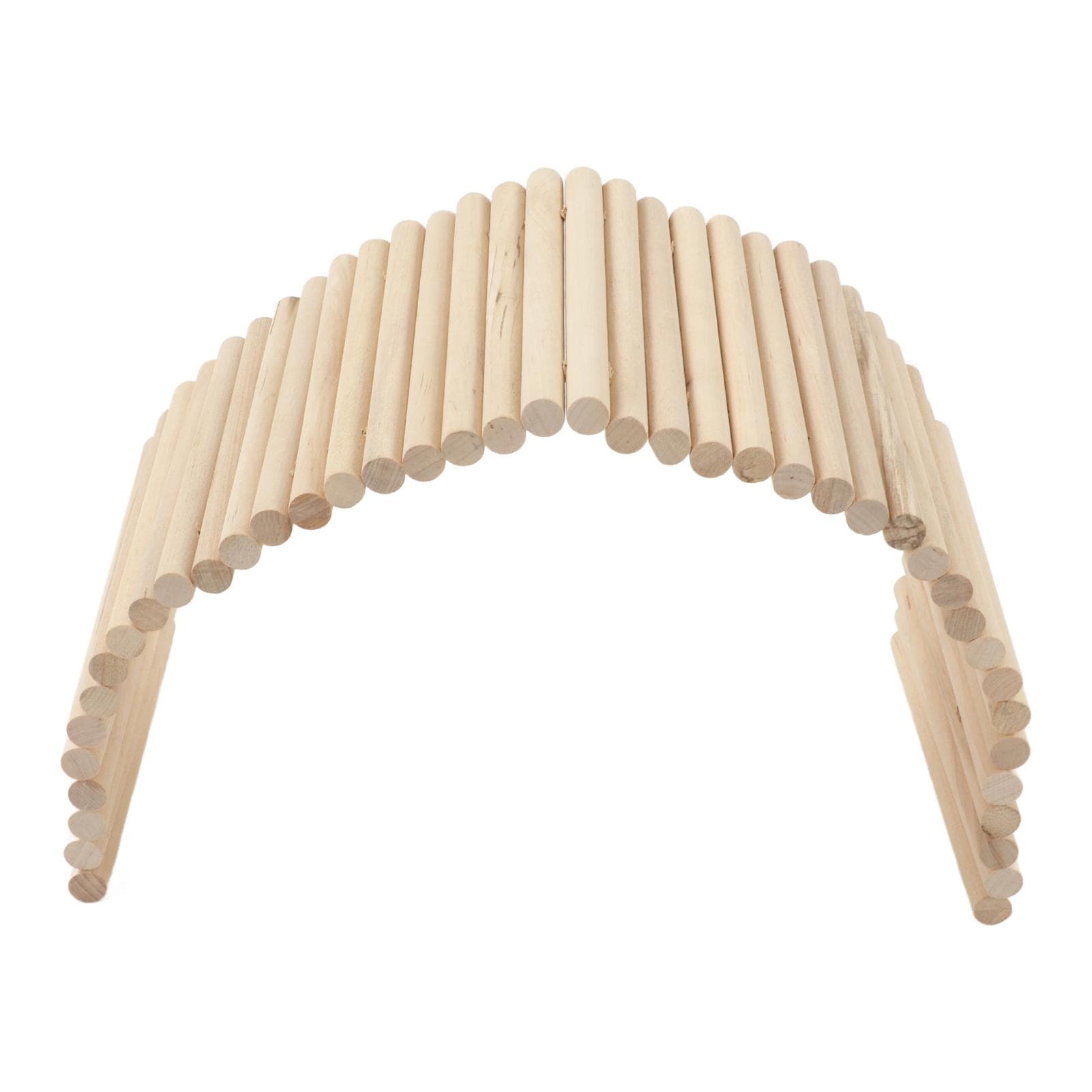 Pet Hideout Bridge Wooden Safe Bendable Small Pet Climbing Tunnel for Rabbits Guinea Pigs 15x30cm/5.9x11.8in
