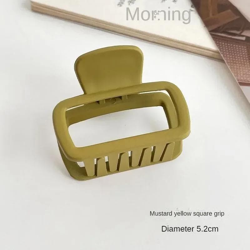 Small Hair Claw Clips Women Girls 5.2cm Square High Ponytail Clip Clamp Korean Simple Matte Non Slip Hair Styling Accessories