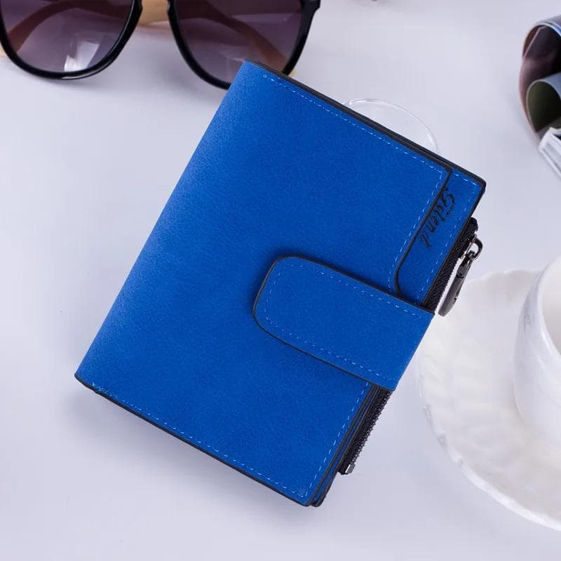 New Women's Wallet Leather Short Wallet Made of PU Leather Female Purses Card Holder Foldable Portable Lady Coin Purses