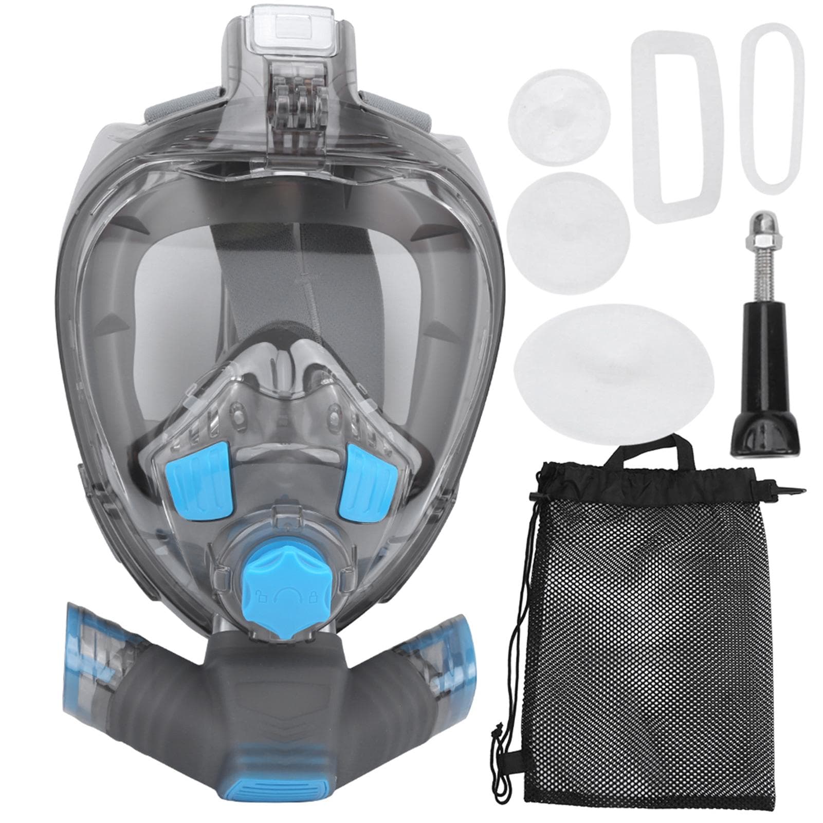 DS01 Underwater Breathing Tube Snorkeling Scuba Diving Face Guard Set Combinationorange(SM)