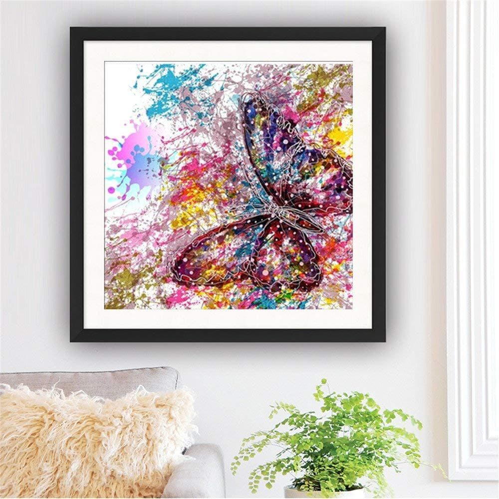 Diamond Painting Full Drill Butterfly Diamond Embroidery Full Round Wall Sticker Wall Decoration 30x30CM
