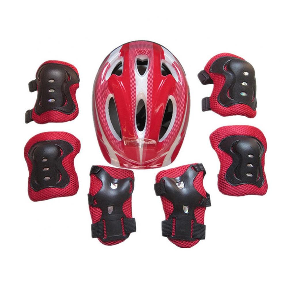 Bicycle Helmet Kids Children Roller Skates Bike Safety Helmet Knee Elbow Wrist Guard Pad Set Cycling Equipment CHINA