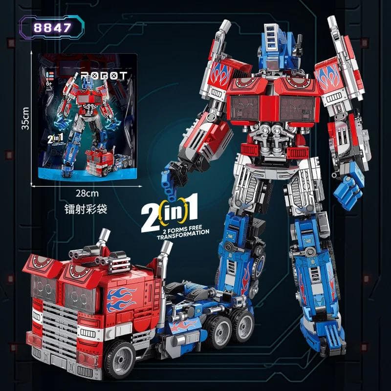 800+pcs Transforming Car Model Building Set, Optimus Prime. Bumblebee ABS Building Bricks Toy, Construction Toy Set kids toy 7013
