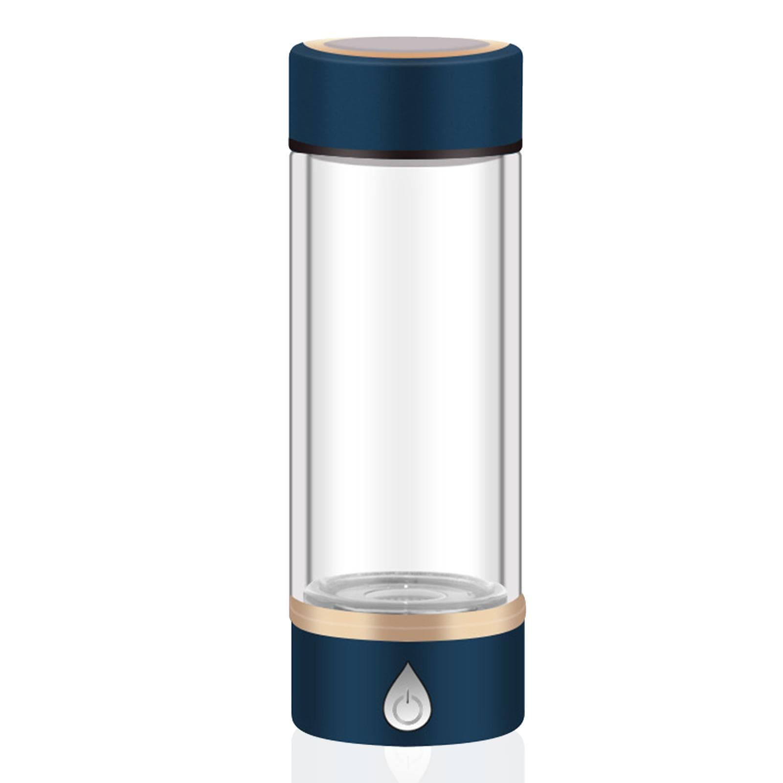 420ml Portable Hydrogen-Rich Water Generator Bottle Rechargeable Hydrogen Water Bottle Glass Cup blue