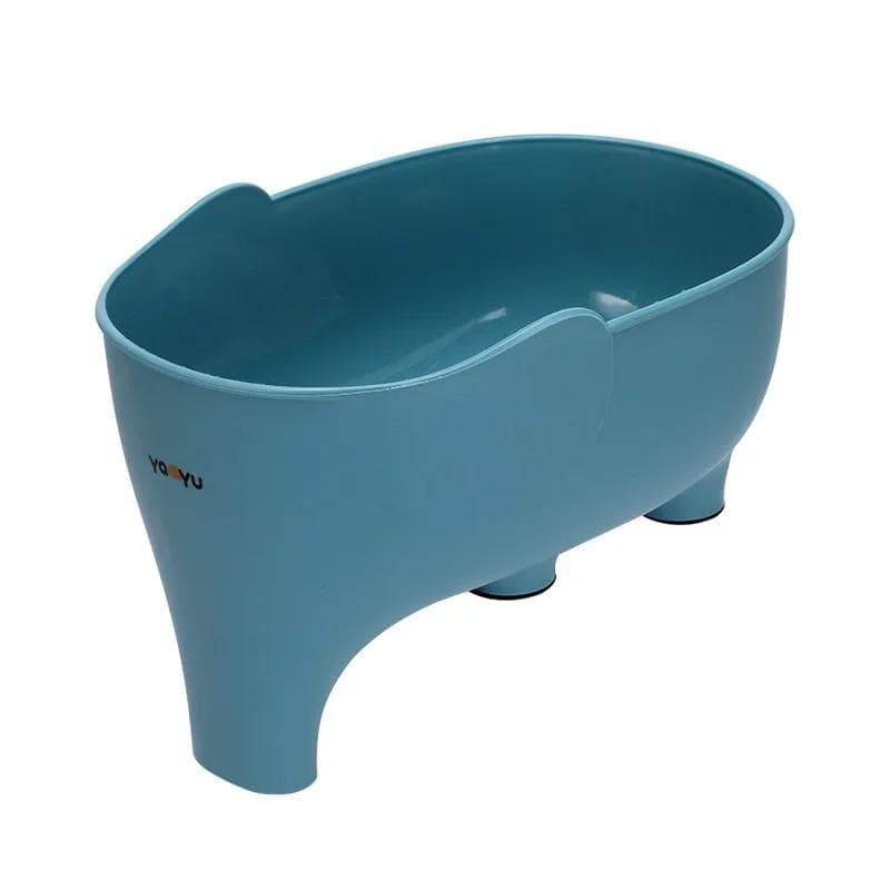 Elephant Drain Basket Multi-purpose Kitchen Storage Drain Basket Household Fruit and Vegetable Basket Plastic Drain Basket blue